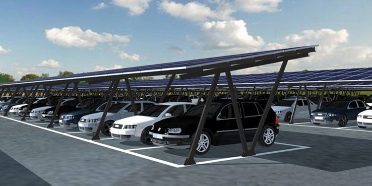 Solar Carport Auto Luxury Design Solar Carport with Electric Car Solar Mounting for Car Port